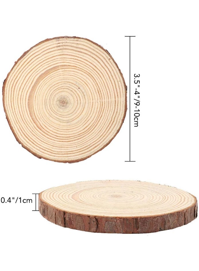 A large coaster consisting of two round pieces of natural tree wood (known as wood slices or "Wood Slices"), featuring a rustic and attractive appearance as a decoration. - Image 1